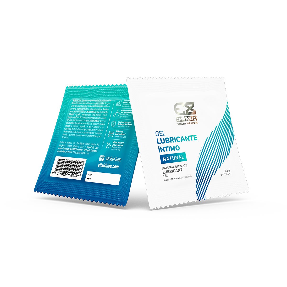 Gel Lubricante Íntimo Natural Elixir 5 ml – Sachet