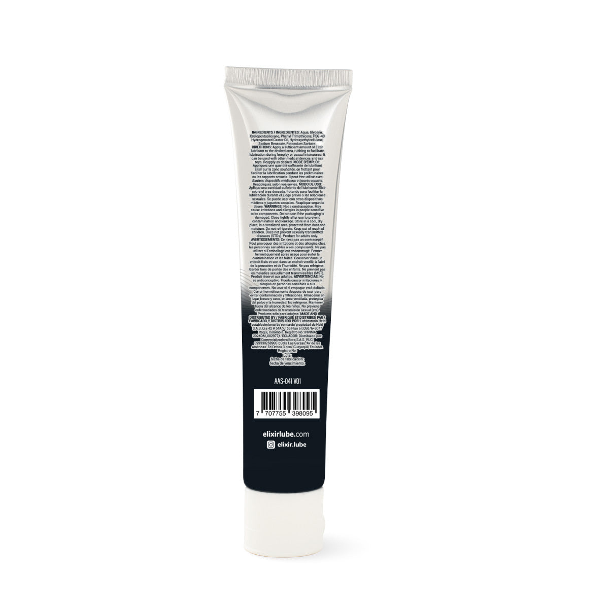 Lubricante Íntimo Híbrido Elixir 30 ml – Base Agua y Silicona