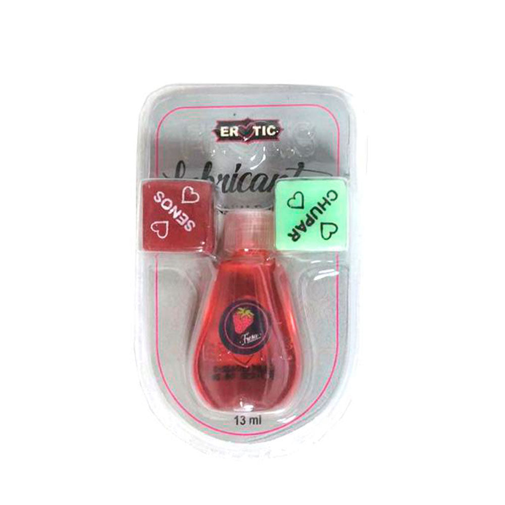 Aceite Caliente para Masaje con Dados Eróticos – Sabor sandia  14 ml